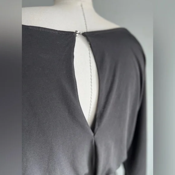 New York & Company Stretch Black Relax Fit Jumpsuit Size Medium - Picture 6 of 8